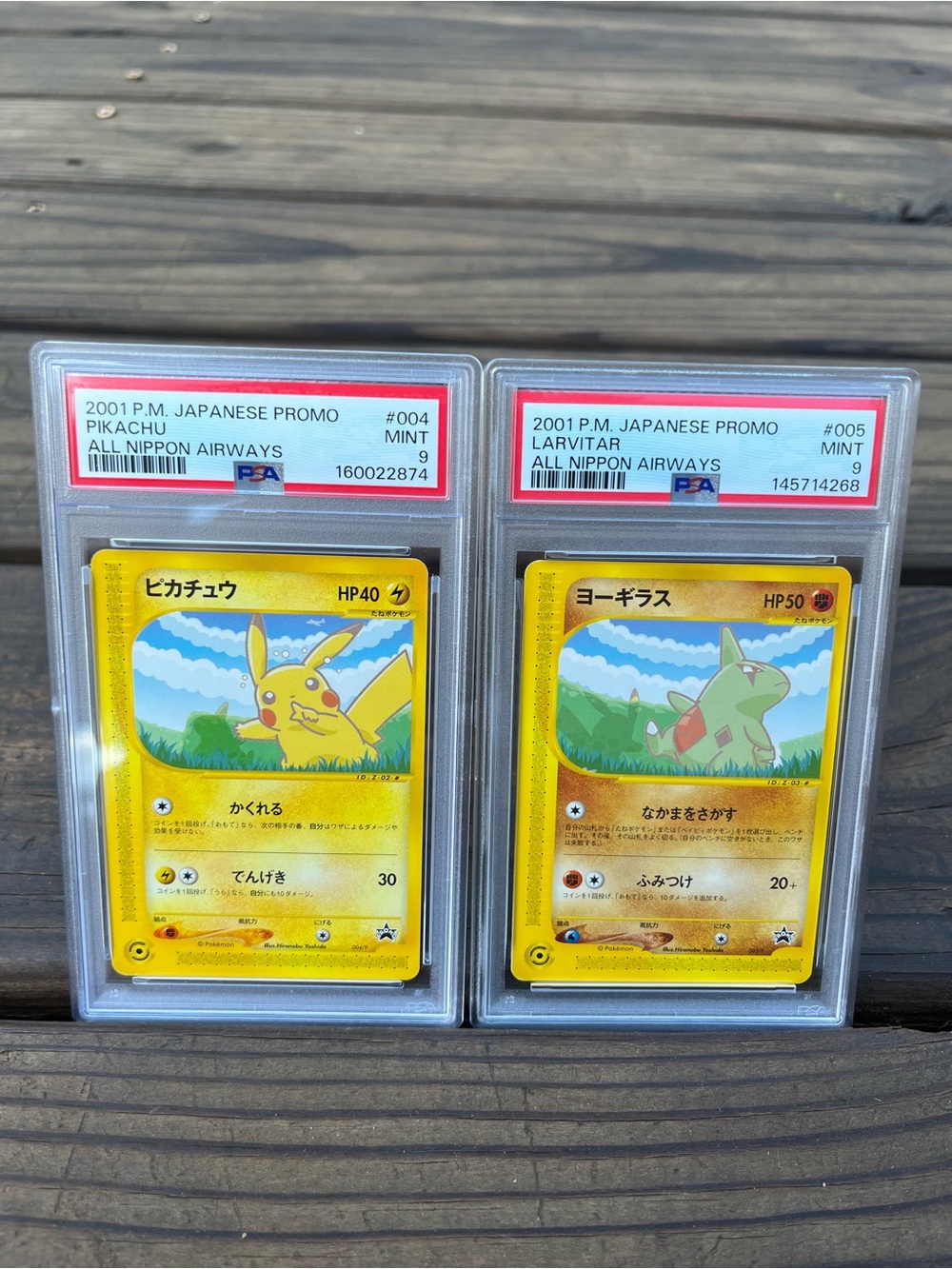 Pokemon 2001 Japanese Promo Pikachu & Larvitar All Nippon AirWay!